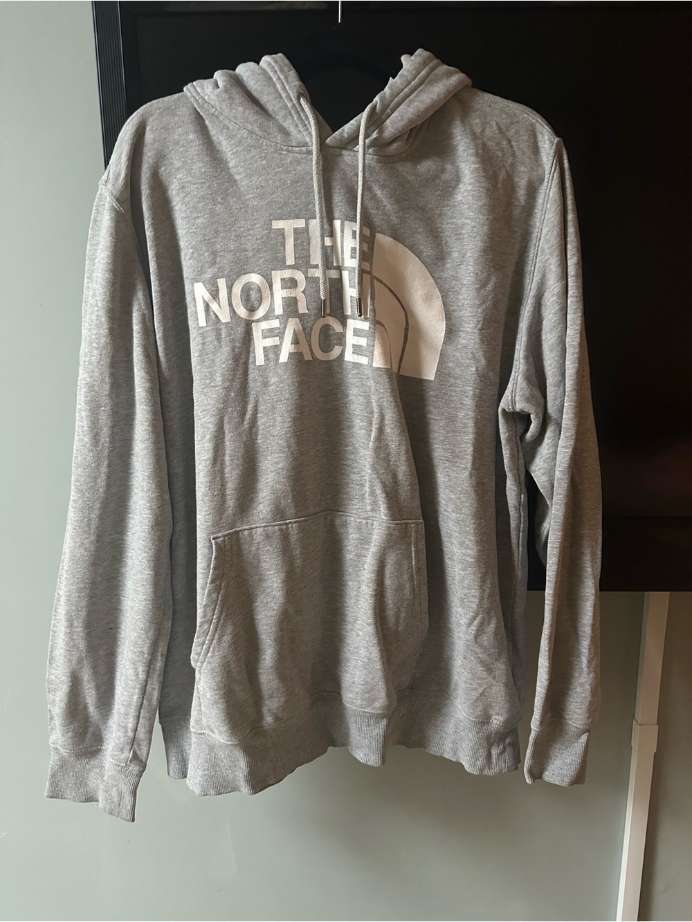 The North Face Light Gray Logo Pullover Hoodie
